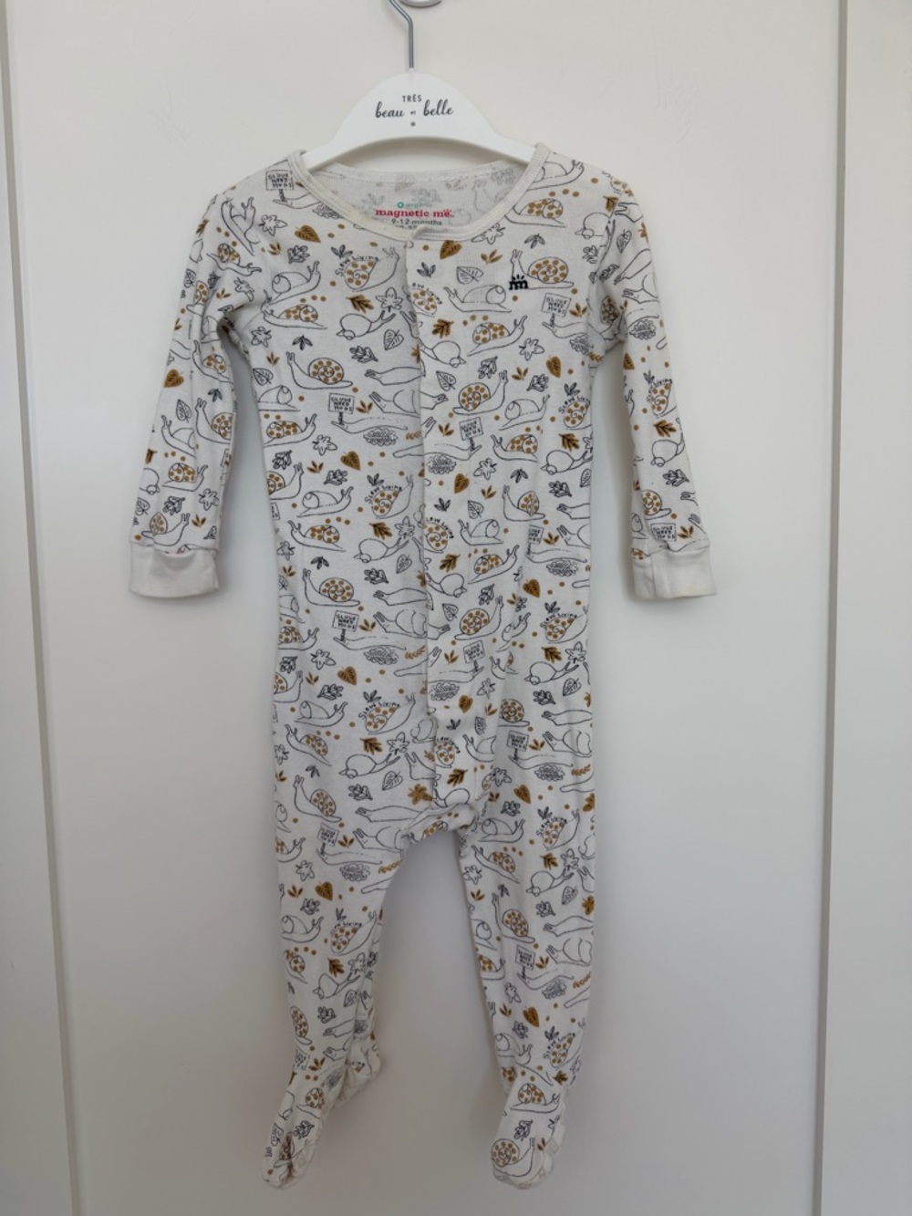 Magnetic Me Cream White Snail & Leaf Footed One-Piece